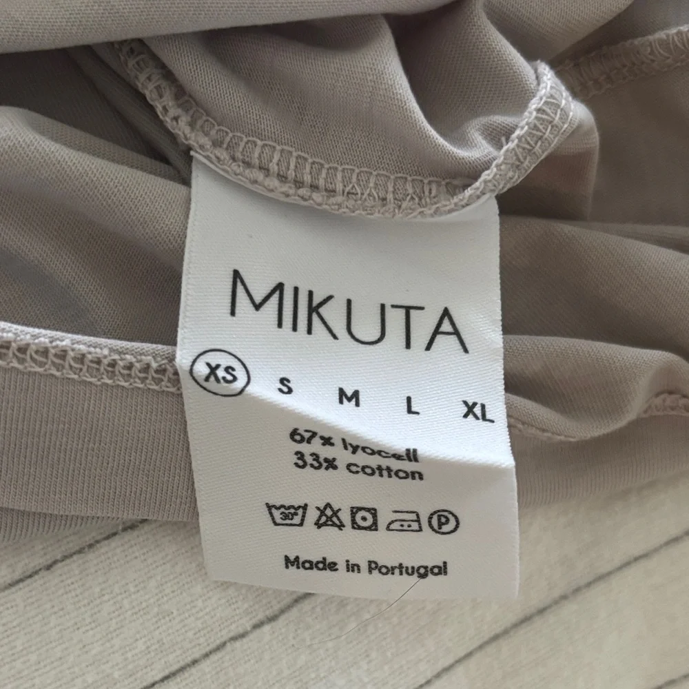 Casual Long  Sleeve Ruched Mini MIKUTA Dress - Light Grey - Picture 3 of 3